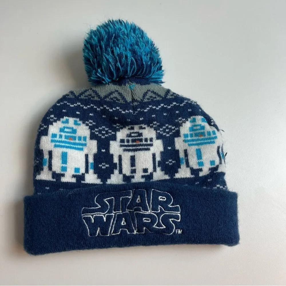 Star Wars R2D2 Pom Pom Beanie